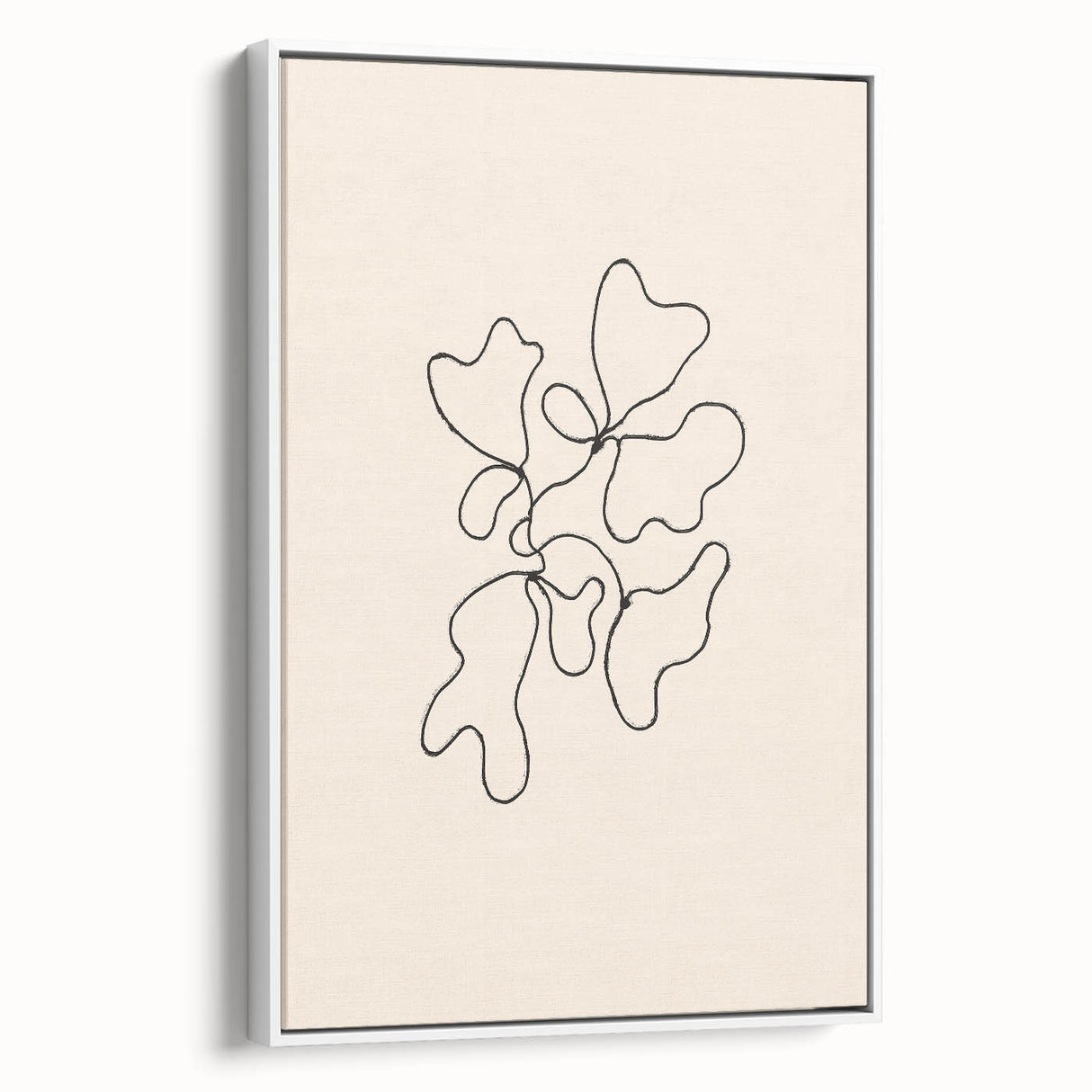 Framed abstract minimalist wall art collection showcasing a sleek white design with subtle texture, ideal for modern decor accents.