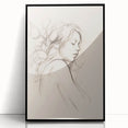 Framed abstract minimalist wall art in black acrylic, showcasing geometric shapes and a sleek design, perfect for modern decor.