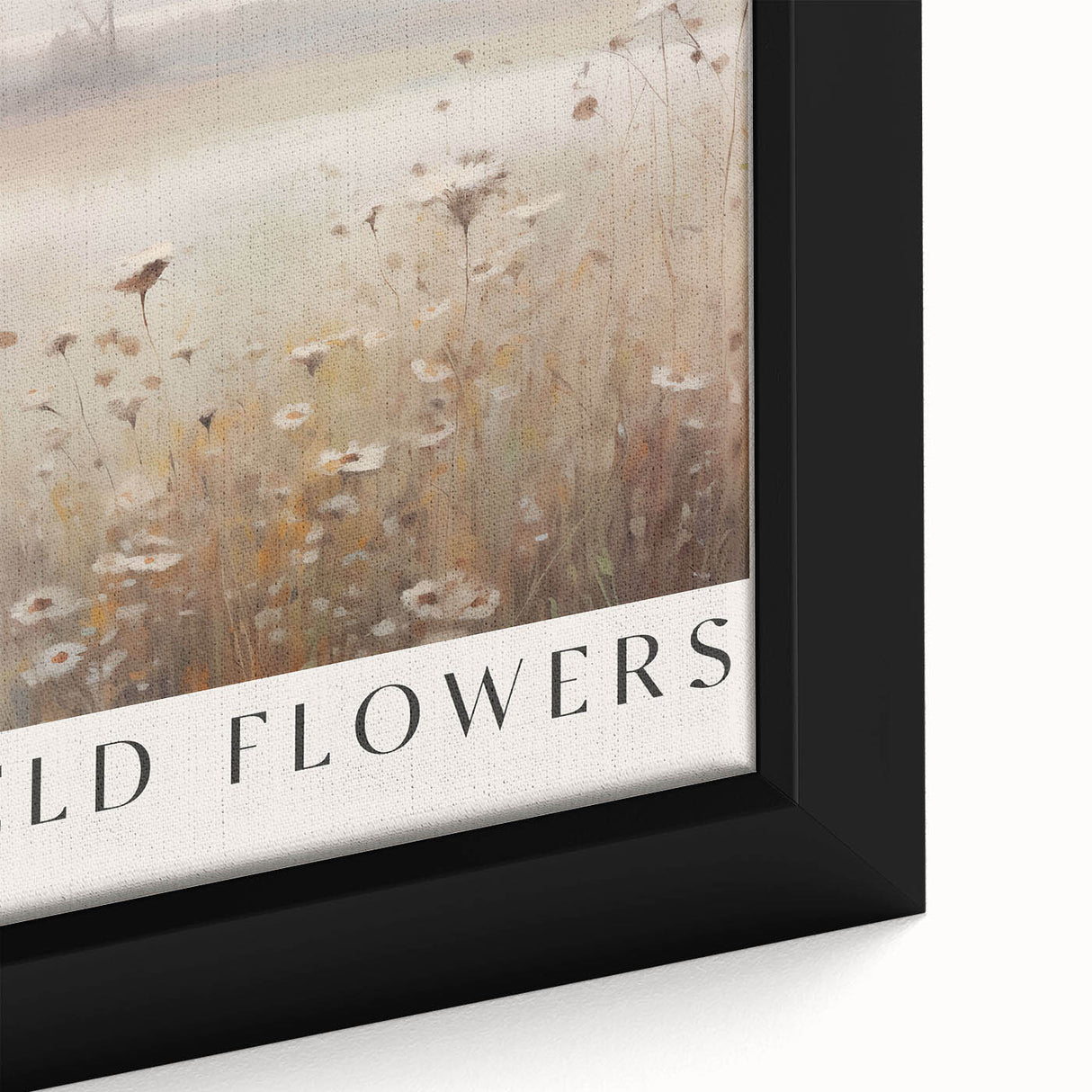 Close-up of a framed abstract minimalist wall art piece showcasing soft pastel colors and geometric shapes, perfect for modern decor.