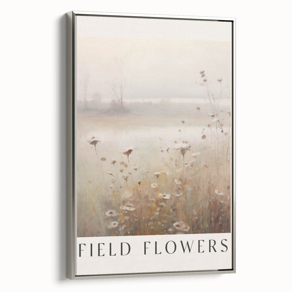 Framed minimalist wall art piece showcasing an abstract design with soft silver tones, elegantly displayed in a sleek frame, ideal for modern decor.