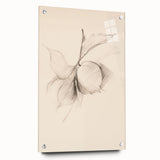 Abstract minimalist wall art collection displayed in acrylic glass, showcasing a side view with visible pins. The modern design features subtle colors, enhancing contemporary decor aesthetics. Ideal for art enthusiasts seeking unique home accents.
