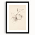 Abstract minimalist wall art print showcasing a sleek black frame with a mat, featuring geometric shapes and neutral tones, perfect for modern decor.
