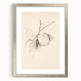 Abstract minimalist wall art design featuring a silver-framed collection with a mat, showcasing clean lines and neutral tones, perfect for modern home decor.