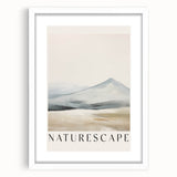 Abstract minimalist wall art design featuring a white frame and mat, showcasing a modern aesthetic ideal for contemporary interiors, enhancing any living space.