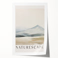 Abstract minimalist wall art print showcasing soft pastel colors and geometric shapes, ideal for modern home decor, elegantly rolled for easy handling and display.