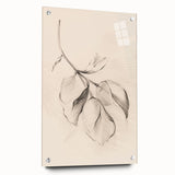 Side view of an abstract minimalist wall art piece showcasing a colorful acrylic design, elegantly displayed with pins against a neutral backdrop, ideal for modern decor.