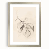 Abstract minimalist wall art framed in silver, showcasing a modern design with geometric patterns and soft color gradients, perfect for contemporary decor. The artwork is displayed with a mat, enhancing its aesthetic appeal and suitability for various interior styles.
