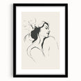 Abstract minimalist wall art frame in black color displaying a geometric design, presented with a mat for an elegant finish, ideal for modern decor.