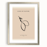 Abstract minimalist wall art featuring a silver frame and mat, showcasing a contemporary design. Ideal for modern home decor, enhancing any space with elegance.