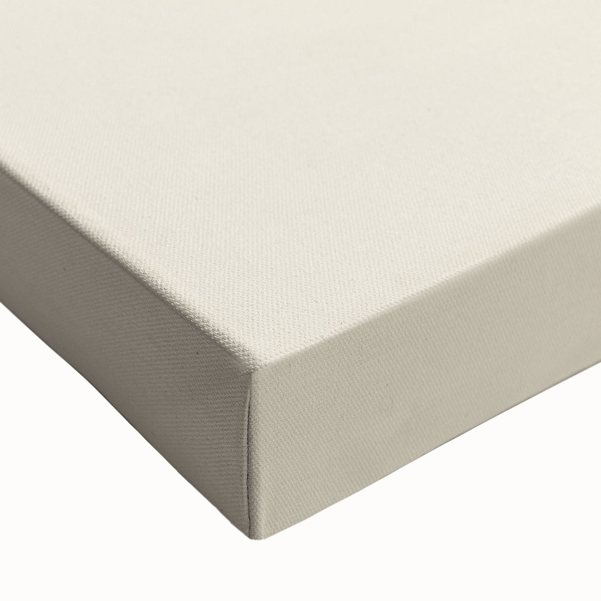 Close-up of an abstract minimalist design stretched canvas wall art piece, showcasing soft pastel colors and geometric shapes, ideal for modern home decor.
