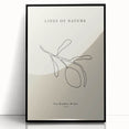 Framed abstract minimalist wall art featuring a black acrylic design, showcasing clean lines and modern aesthetics, perfect for contemporary home decor.