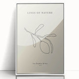 Framed acrylic wall art featuring an abstract minimalist design with soft pastel colors, showcasing a contemporary aesthetic perfect for modern home decor.