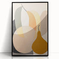 Framed abstract minimalist wall art design featuring a sleek black acrylic front view. Ideal for modern decor, enhancing any space with contemporary style.