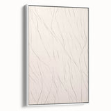 Framed minimalist abstract wall art featuring a sleek white design, showcased from a side view, ideal for modern home decor and aesthetic enhancement.