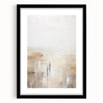 Abstract minimalist wall art collection featuring a black-framed design with a mat, showcasing geometric patterns and soft color tones, ideal for modern decor.