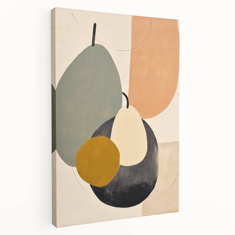 Side view of a stretched canvas showcasing an abstract minimalist wall art design with soft color gradients, perfect for modern home decor, enhancing aesthetic appeal in any space.