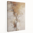 Abstract modern wall art collection featuring vibrant colors and geometric shapes on stretched canvas, showcased in a side view to highlight depth and texture.