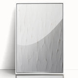 Framed modern abstract wall art showcasing vibrant colors and geometric shapes, set against a sleek white frame, ideal for contemporary decor.