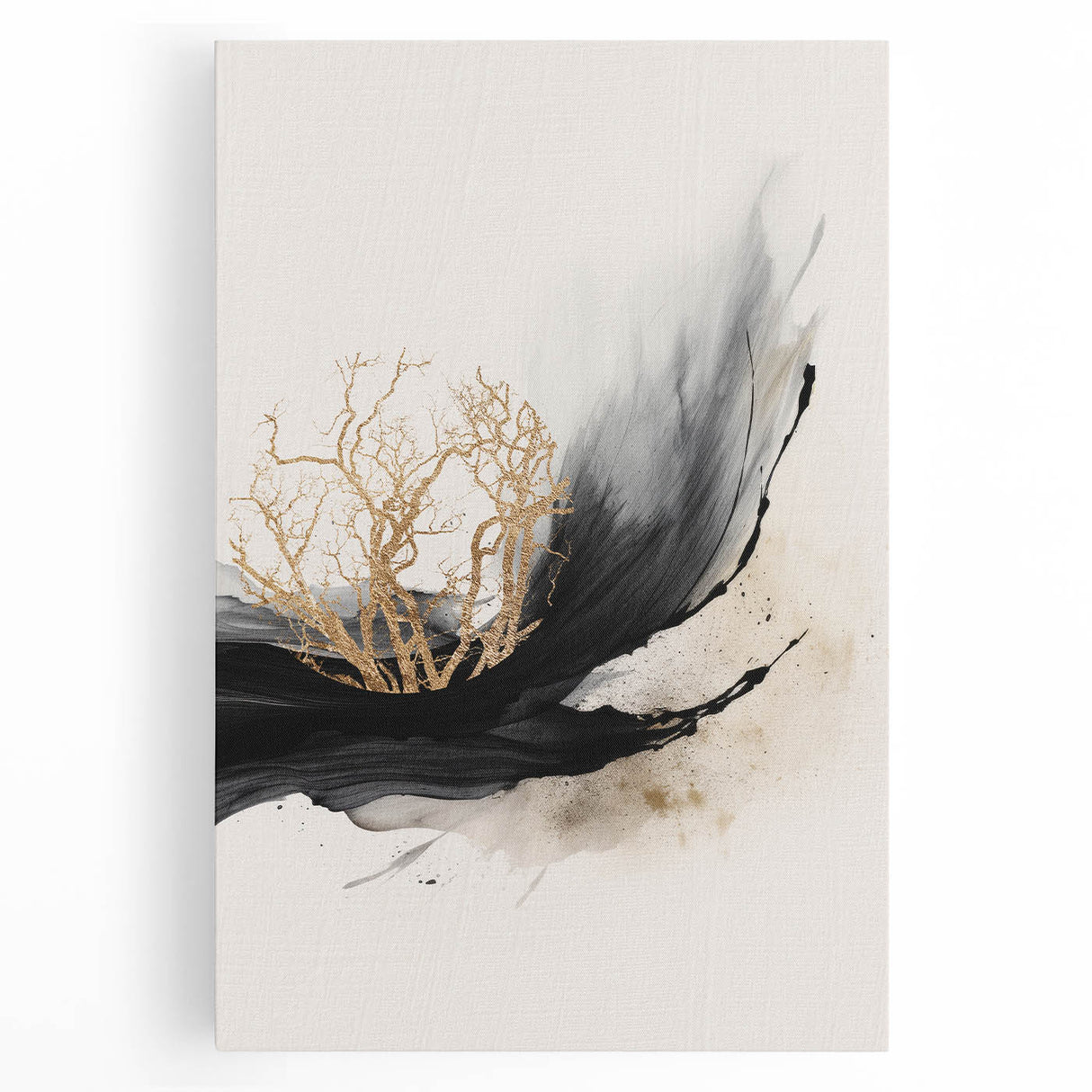 Abstract modern wall art collection featuring vibrant colors and geometric patterns on stretched canvas, ideal for contemporary home decor or office spaces.