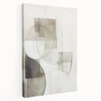 Abstract modern wall art collection featuring vibrant colors and geometric patterns on stretched canvas, showcased from a side view, ideal for contemporary home decor.