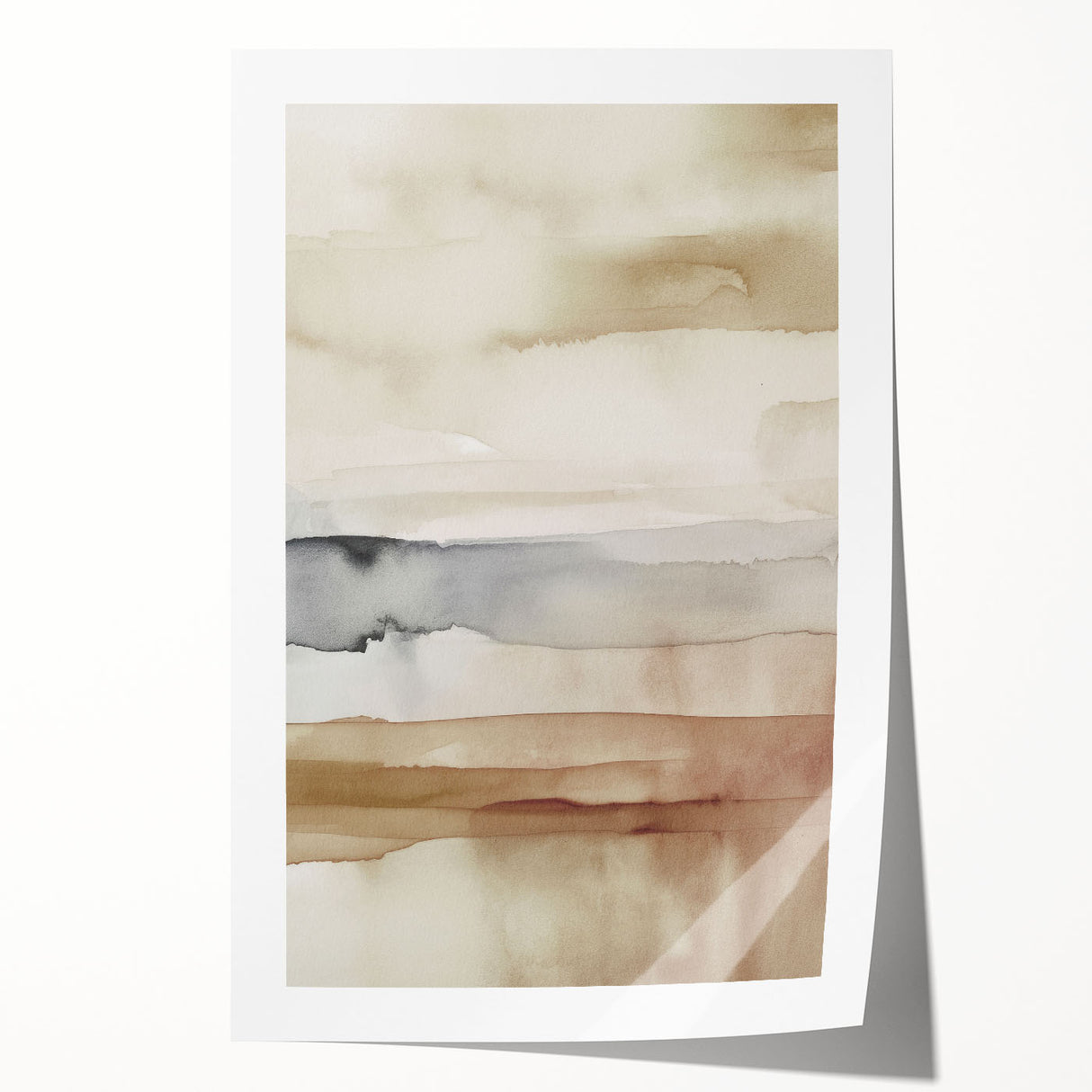 Abstract modern wall art featuring vibrant colors and dynamic shapes, rolled and ready for display, perfect for contemporary home decor.