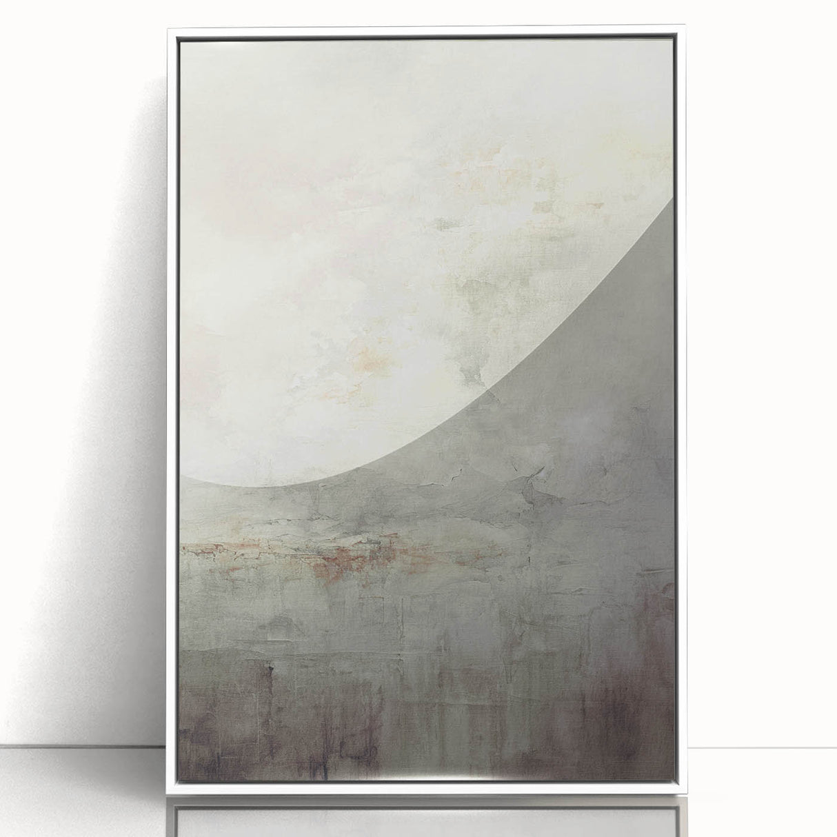 Framed acrylic wall art featuring an abstract modern design, showcasing vibrant colors and geometric shapes, ideal for contemporary home decor.