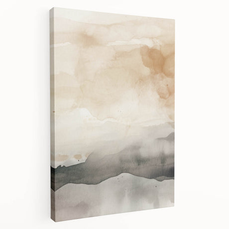 Abstract modern wall art collection featuring vibrant colors and geometric shapes on stretched canvas, showcasing a side view of the artwork for a contemporary aesthetic.