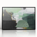 Framed black acrylic wall art showcasing an abstract design of colorful strokes and lines, perfect for modern home decor. Ideal for adding artistic flair to any room.
