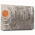 Abstract wall art design showcasing colorful strokes and lines printed on acrylic glass, displayed with elegant pins, perfect for modern decor.