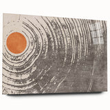 Abstract wall art design featuring vibrant strokes and lines in a modern composition, displayed in a sleek acrylic frame, enhancing contemporary decor.