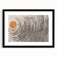 Abstract wall art featuring bold strokes and lines in shades of black and white, framed with a mat for a modern decor accent.