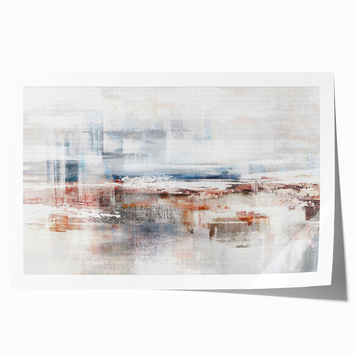 Abstract wall art print showcasing vibrant strokes and lines in a dynamic color palette, ideal for modern home decor and artistic expression.