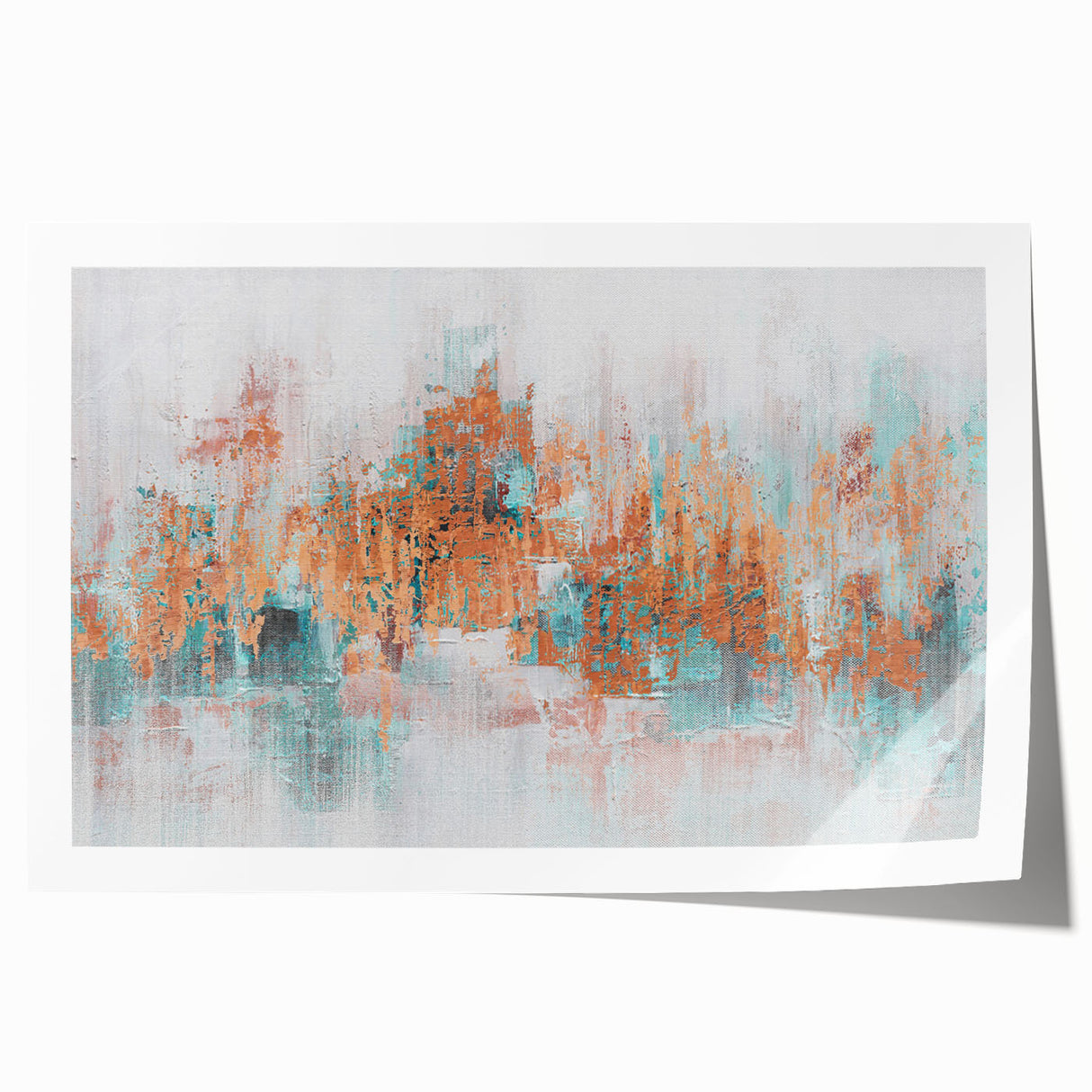 Abstract wall art print showcasing vibrant strokes and lines in a colorful design, ideal for modern home decor or art collections.