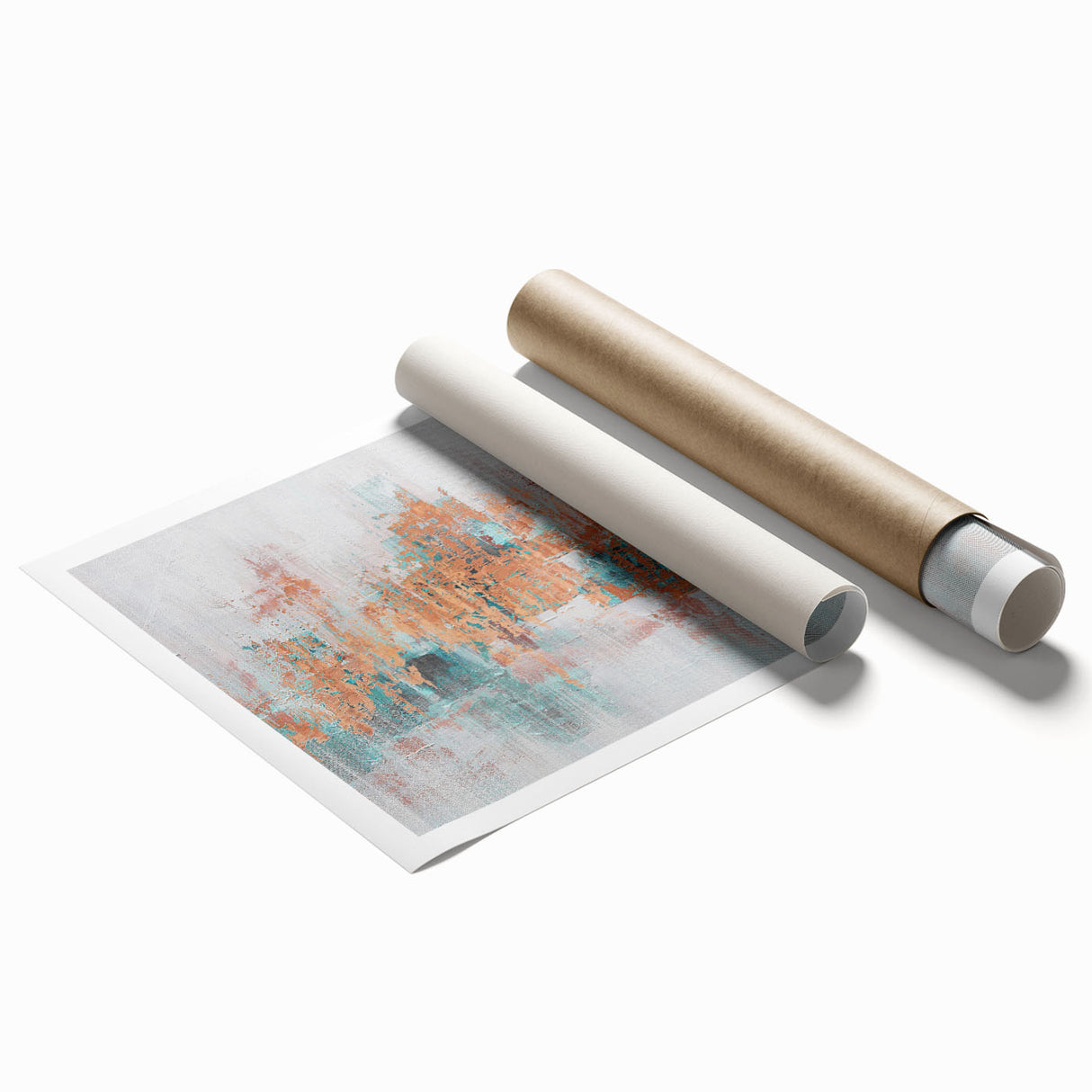 Abstract wall art print showcasing vibrant strokes and lines in a variety of colors, perfect for modern home decor or office settings.