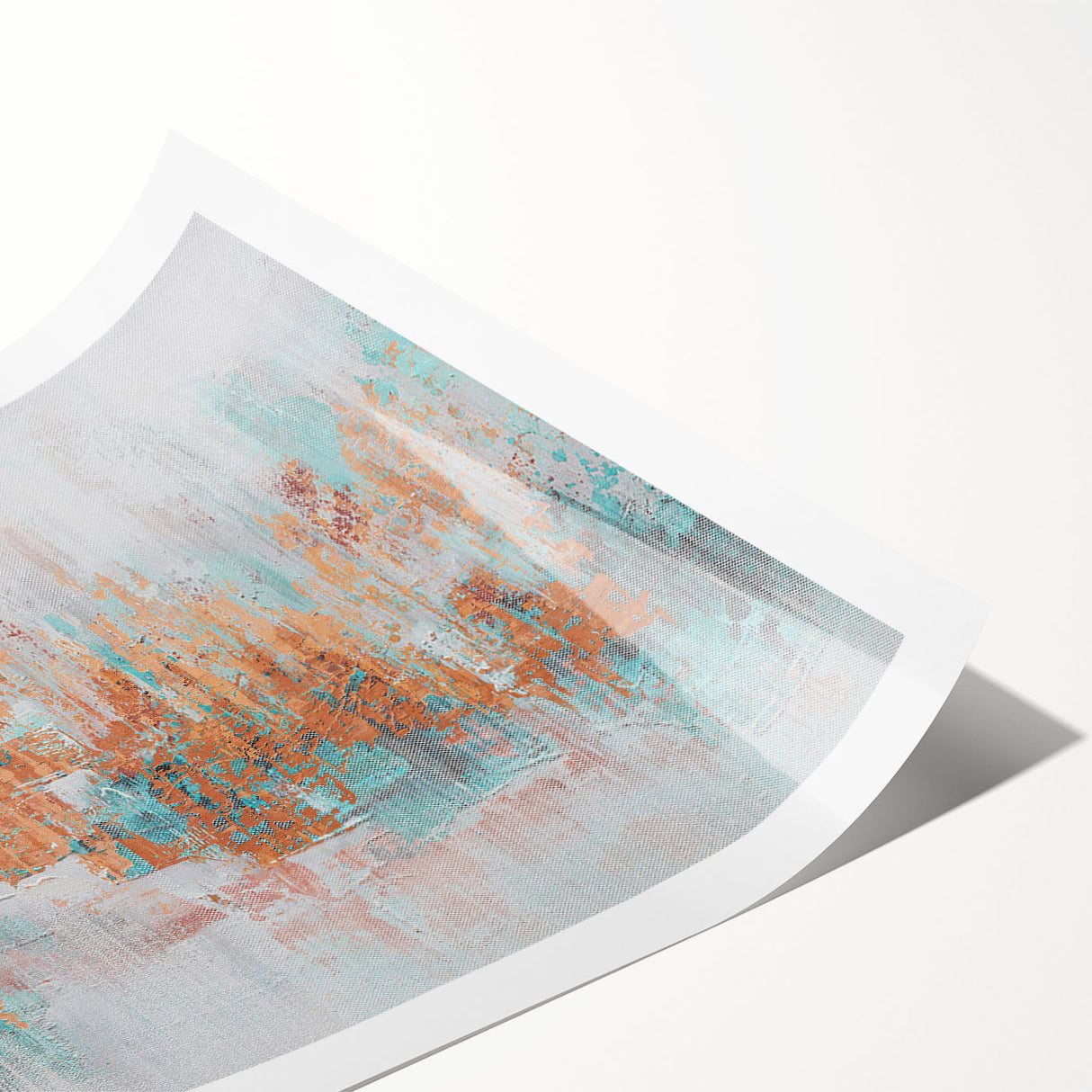 Abstract wall art print showcasing vibrant strokes and lines in bold colors, perfect for modern decor, rolled and ready for framing.