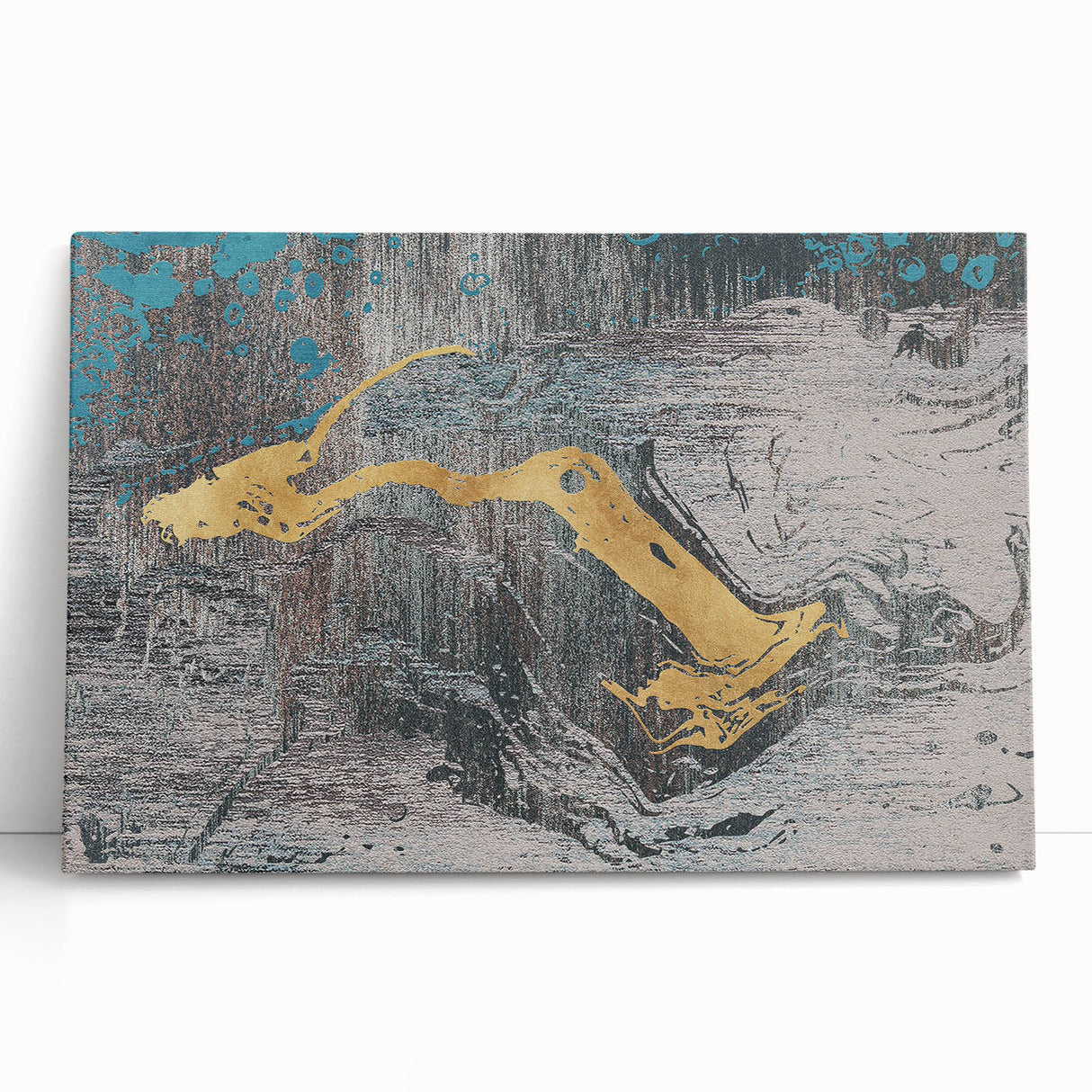 Colorful abstract strokes and lines design on stretched canvas wall art, showcasing vibrant hues and modern artistic flair, ideal for contemporary decor.