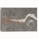 Abstract wall art canvas featuring vibrant strokes and lines in shades of blue, gold, and white, designed to enhance modern decor aesthetics.