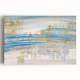 Abstract strokes and lines design on stretched canvas, showcasing vibrant colors and modern art aesthetics, ideal for contemporary home decor.