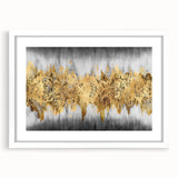 Abstract wall art design featuring colorful strokes and lines in a modern frame with a mat, perfect for enhancing contemporary interiors.
