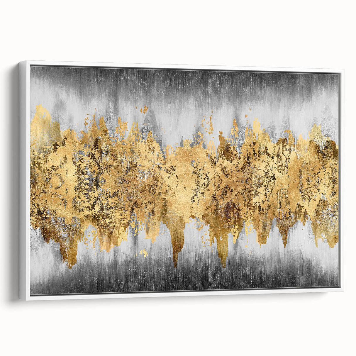 Framed abstract wall art featuring colorful strokes and lines on a white canvas, showcasing a modern design ideal for contemporary decor.