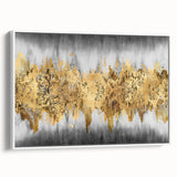 Framed abstract wall art featuring colorful strokes and lines on a white canvas, showcasing a modern design ideal for contemporary decor.