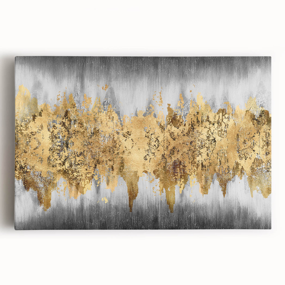Abstract wall art canvas featuring vibrant strokes and lines in blue, orange, and yellow hues, ideal for modern home decor or office space.