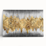 Abstract canvas wall art featuring vibrant strokes and lines in shades of blue, yellow, and red, ideal for modern home decor.