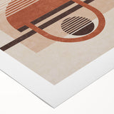 Abstract wall art design showcasing vibrant strokes and lines in shades of blue, orange, and gold, ideal for modern home decor.