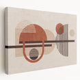 Abstract canvas wall art showcasing vibrant strokes and lines in a colorful design, displayed in a side view to highlight its depth and texture.