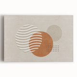 Abstract wall art canvas showcasing vibrant strokes and lines in shades of blue, orange, and yellow, perfect for modern home decor enhancement.