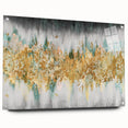 Abstract wall art piece showcasing vibrant strokes and lines in a modern acrylic glass frame, emphasizing colorful design and artistic flair.