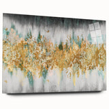 Abstract wall art featuring colorful strokes and lines in a modern acrylic glass frame, showcasing a vibrant and dynamic design ideal for contemporary decor.
