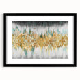 Abstract strokes and lines wall art design in a sleek black frame with matting, showcasing a modern artistic composition for home decor.