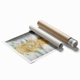 Colorful abstract strokes and lines design on canvas print, showcasing vibrant hues and dynamic patterns, ideal for modern wall decor.